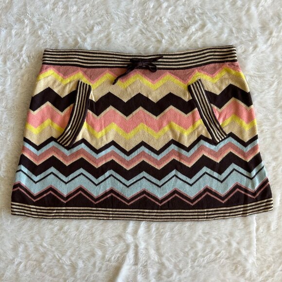 MISSONI for Target Chevron Sweater Mini Skirt Boho Fall Hygge - Size Medium - Picture 1 of 5